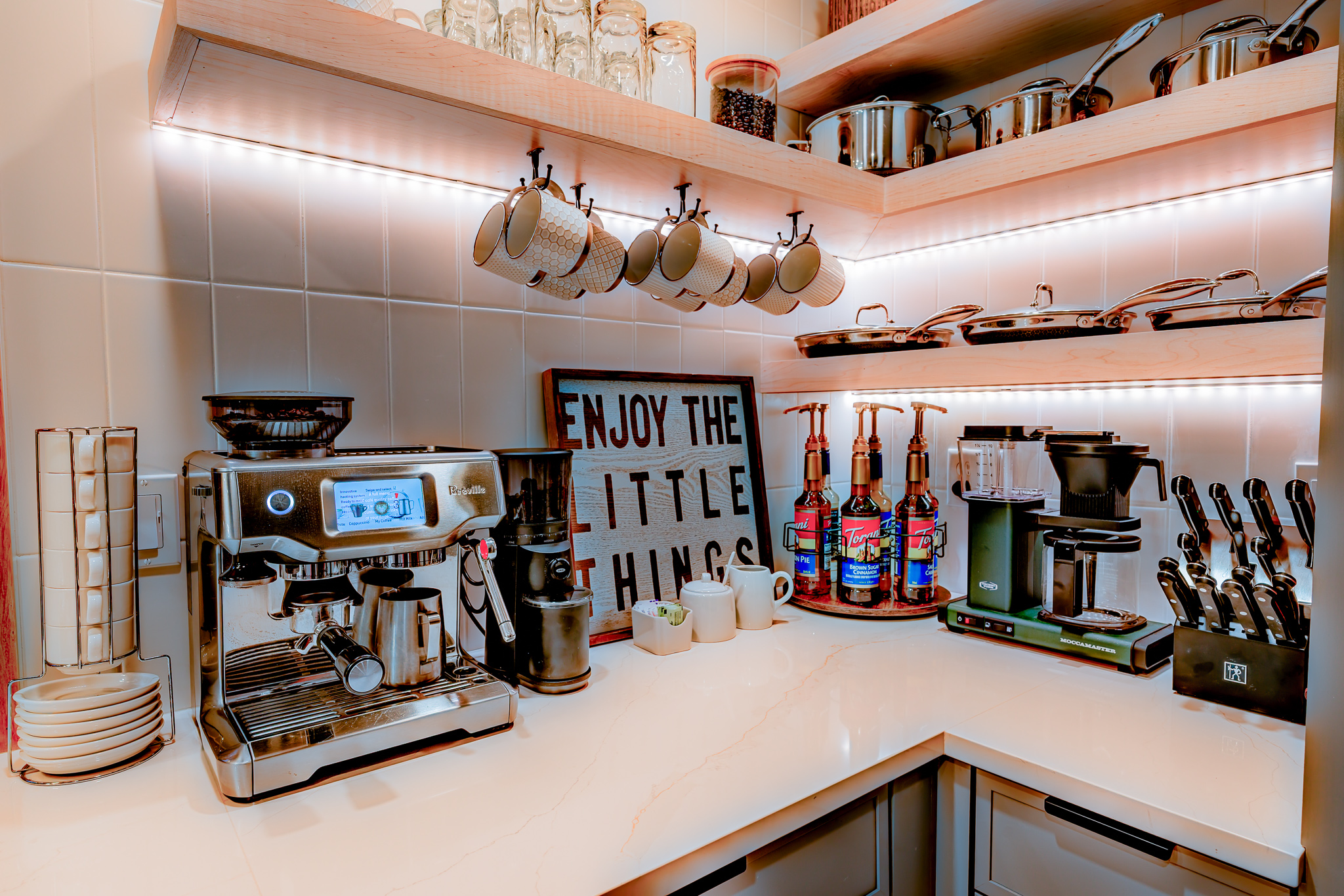 The coffee and tea bar