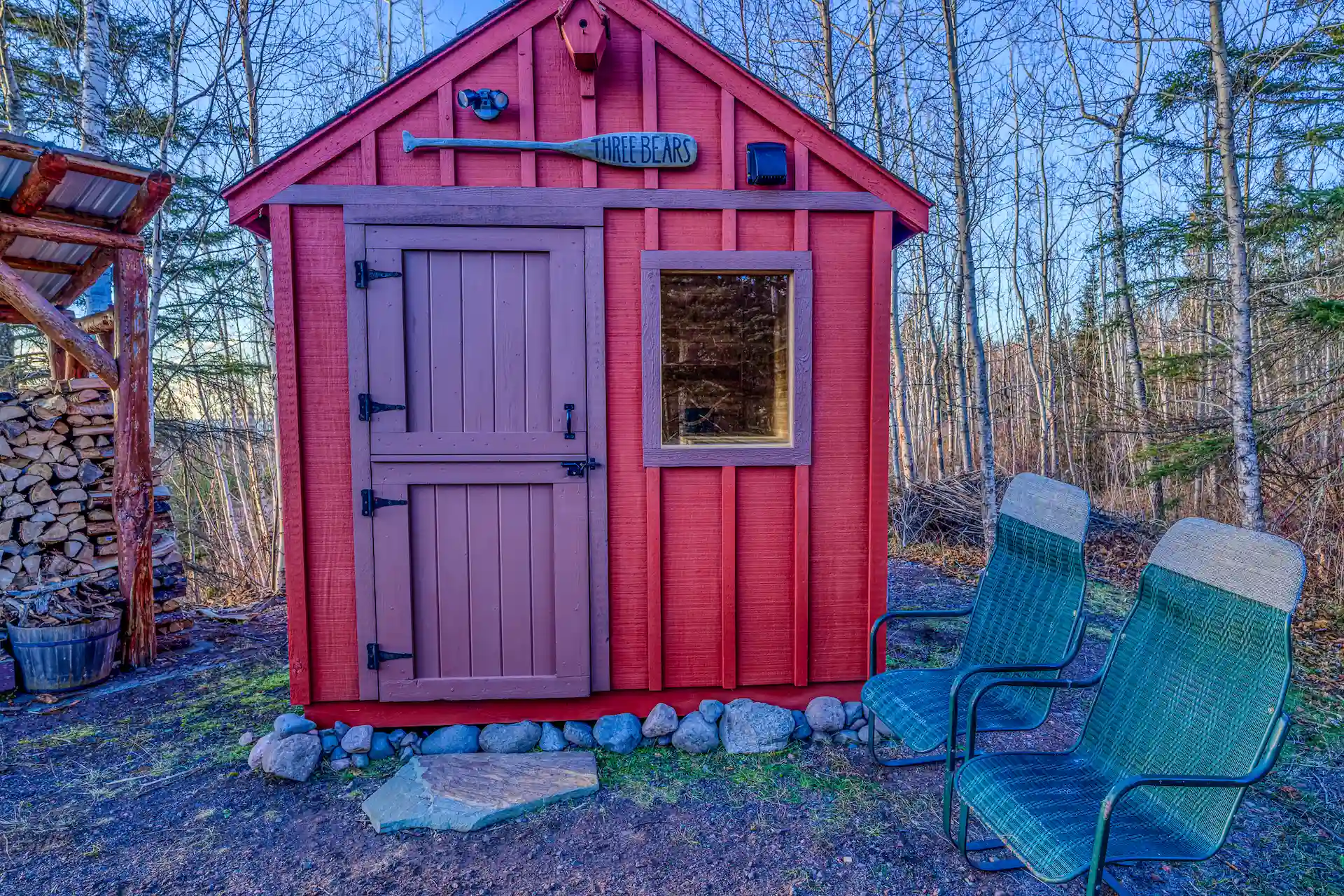 The outdoor sauna at Overlook Hus